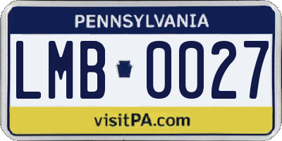 PA license plate LMB0027