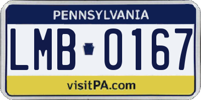 PA license plate LMB0167