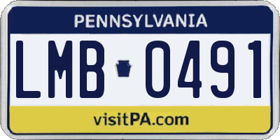 PA license plate LMB0491