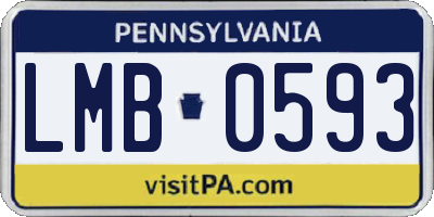 PA license plate LMB0593