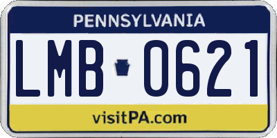 PA license plate LMB0621