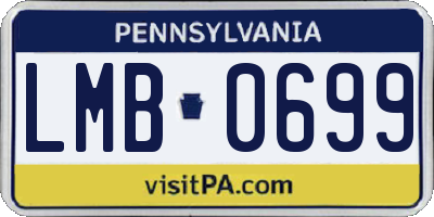 PA license plate LMB0699