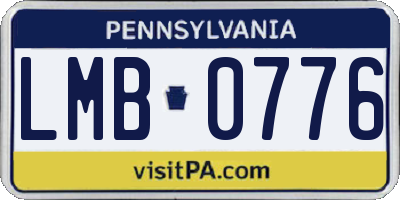 PA license plate LMB0776