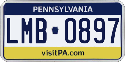 PA license plate LMB0897
