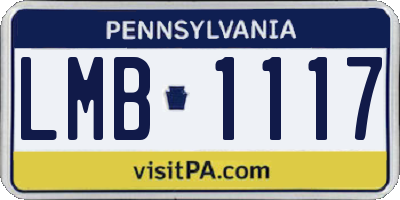 PA license plate LMB1117