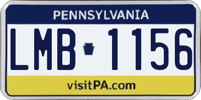 PA license plate LMB1156