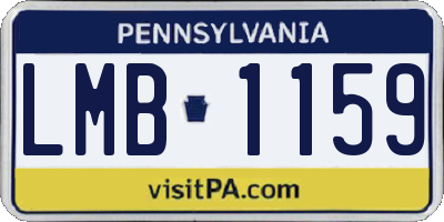 PA license plate LMB1159