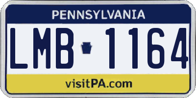 PA license plate LMB1164