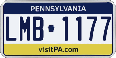 PA license plate LMB1177