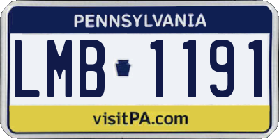 PA license plate LMB1191