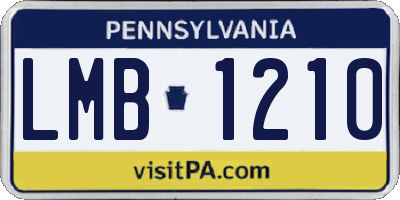 PA license plate LMB1210
