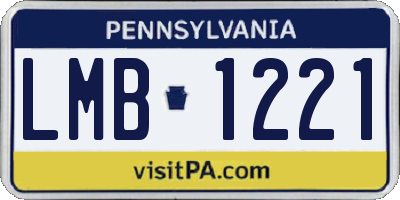 PA license plate LMB1221