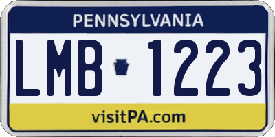 PA license plate LMB1223