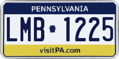 PA license plate LMB1225