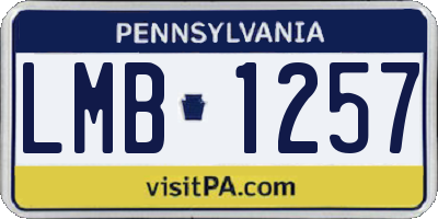PA license plate LMB1257