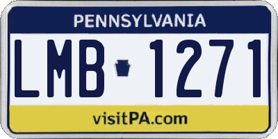 PA license plate LMB1271