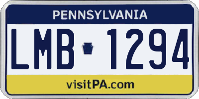 PA license plate LMB1294