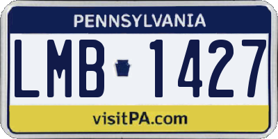 PA license plate LMB1427