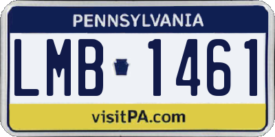 PA license plate LMB1461