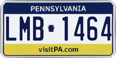 PA license plate LMB1464