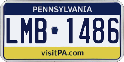 PA license plate LMB1486