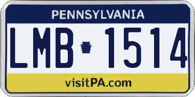 PA license plate LMB1514