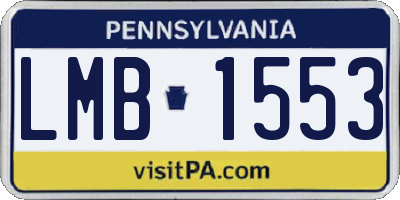 PA license plate LMB1553