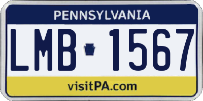 PA license plate LMB1567