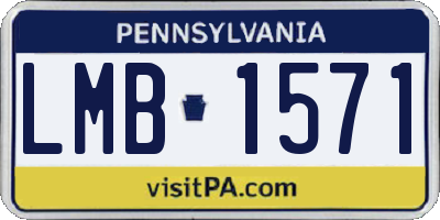 PA license plate LMB1571
