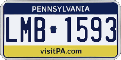 PA license plate LMB1593