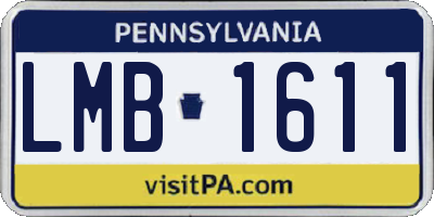 PA license plate LMB1611
