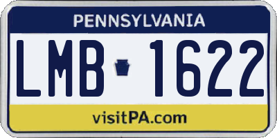 PA license plate LMB1622