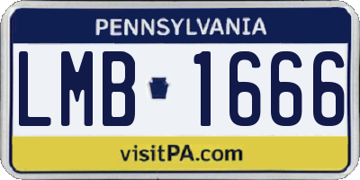 PA license plate LMB1666
