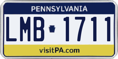 PA license plate LMB1711