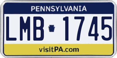 PA license plate LMB1745