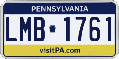 PA license plate LMB1761