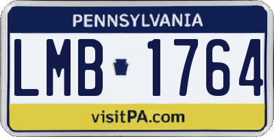 PA license plate LMB1764