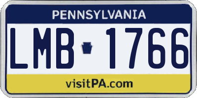 PA license plate LMB1766