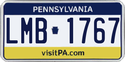 PA license plate LMB1767