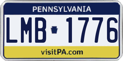 PA license plate LMB1776