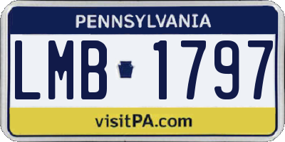 PA license plate LMB1797