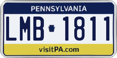 PA license plate LMB1811