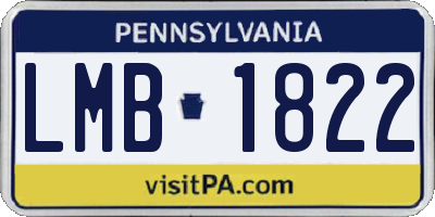 PA license plate LMB1822