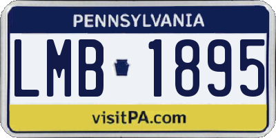 PA license plate LMB1895