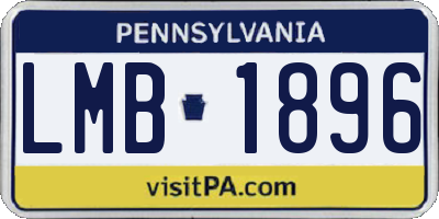 PA license plate LMB1896
