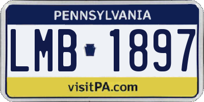 PA license plate LMB1897