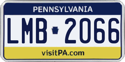 PA license plate LMB2066