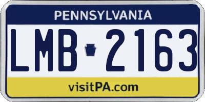 PA license plate LMB2163