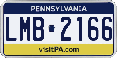 PA license plate LMB2166