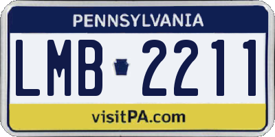 PA license plate LMB2211